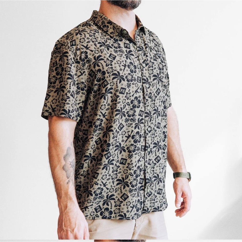 Field Ethos Mexican Wedding XL Short Sleeve Button Down Tropical Tactical Shirt